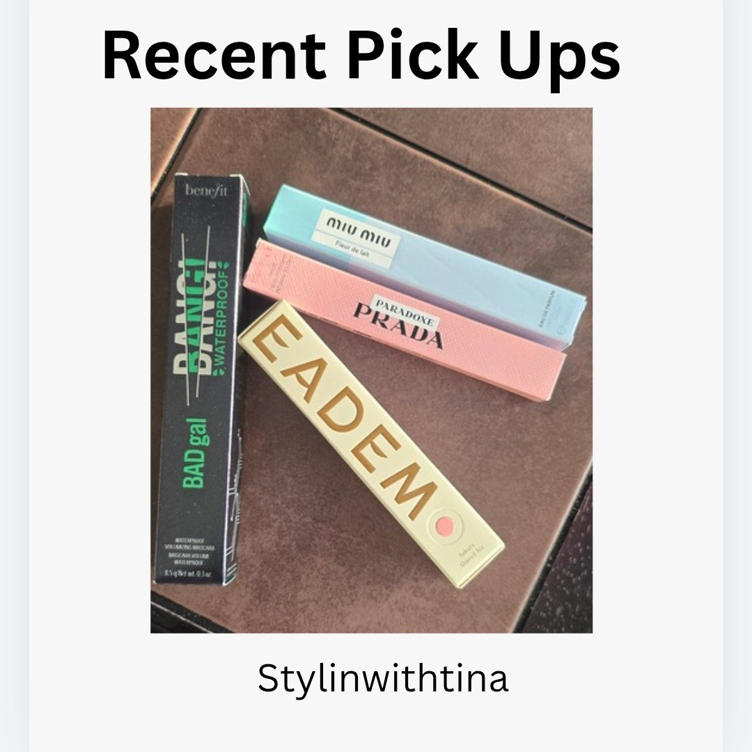 These fragrances I just picked up are everything, smell so good!!Can't wait to try the new mascara and lip balm #stylinwithtina#beauty#mascara#fragrance#perfume#lipbalm#eadem#prada#muimui#easter#gift#travel#mothersday

#LTKBeauty #LTKTravel #LTKSaleAlert