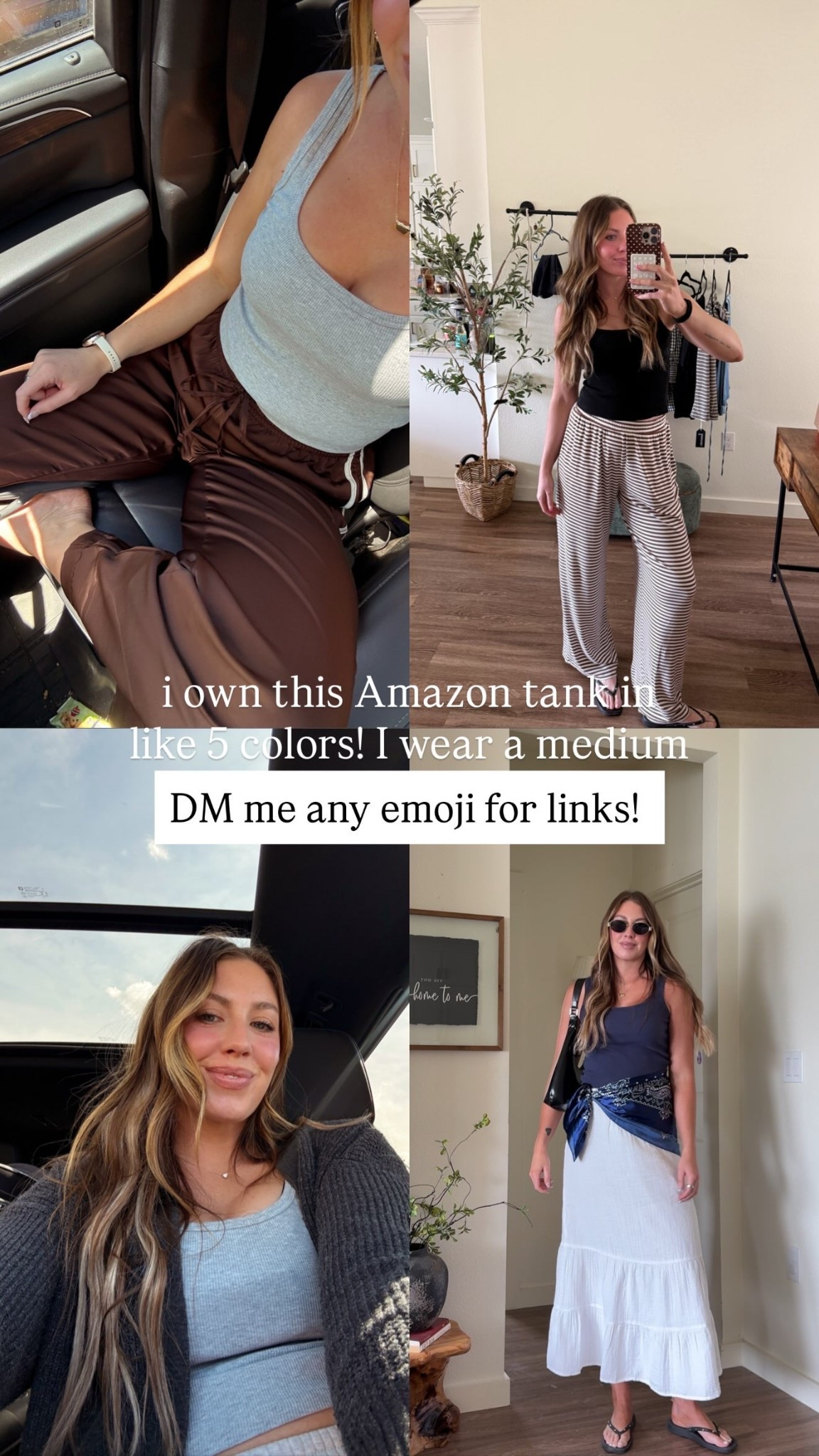 i own this Amazon tank in like 5 colors! I wear a medium! Here are several ways I’ve worn them recently