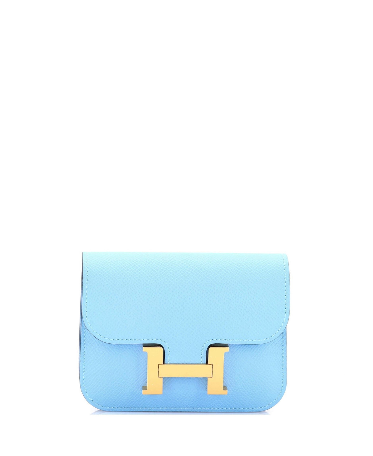 Pre-Owned HERMES Constance Slim Wallet Epsom - Blue | Macy's