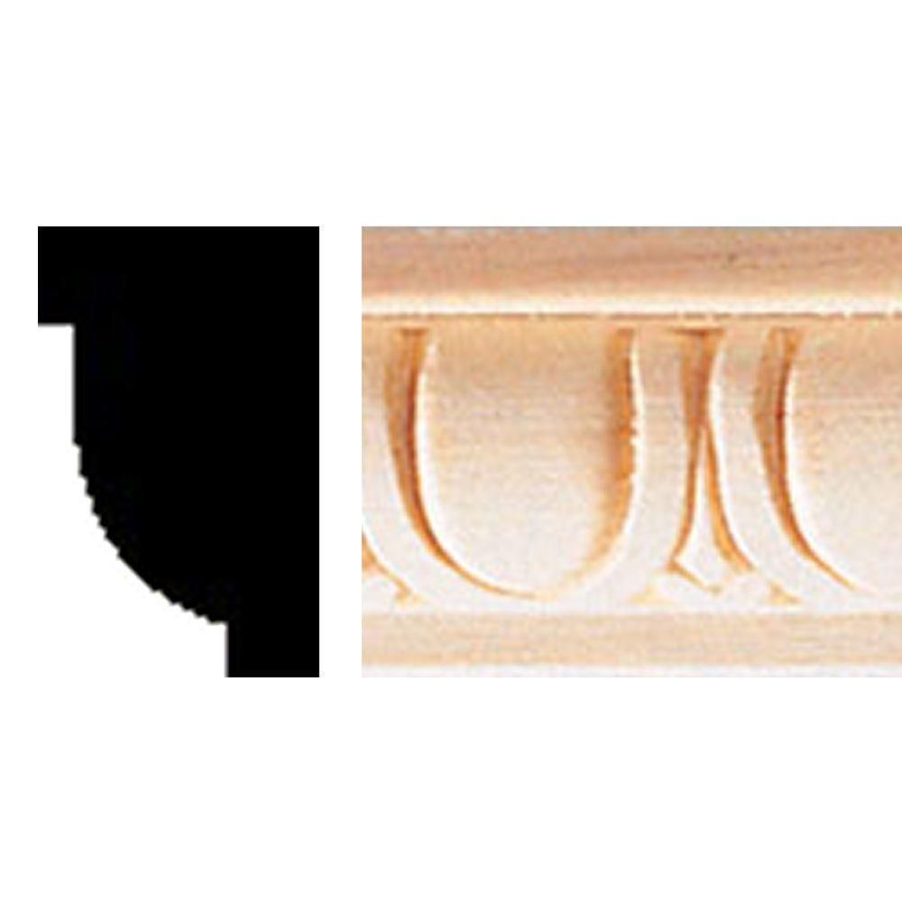 5/8 in. x 1 in. x 8 ft. Hardwood Egg and Dart Moulding | The Home Depot