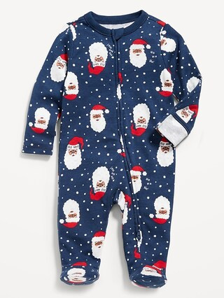 Unisex Sleep & Play Matching Print 2-Way-Zip Footed One-Piece for Baby | Old Navy (US)