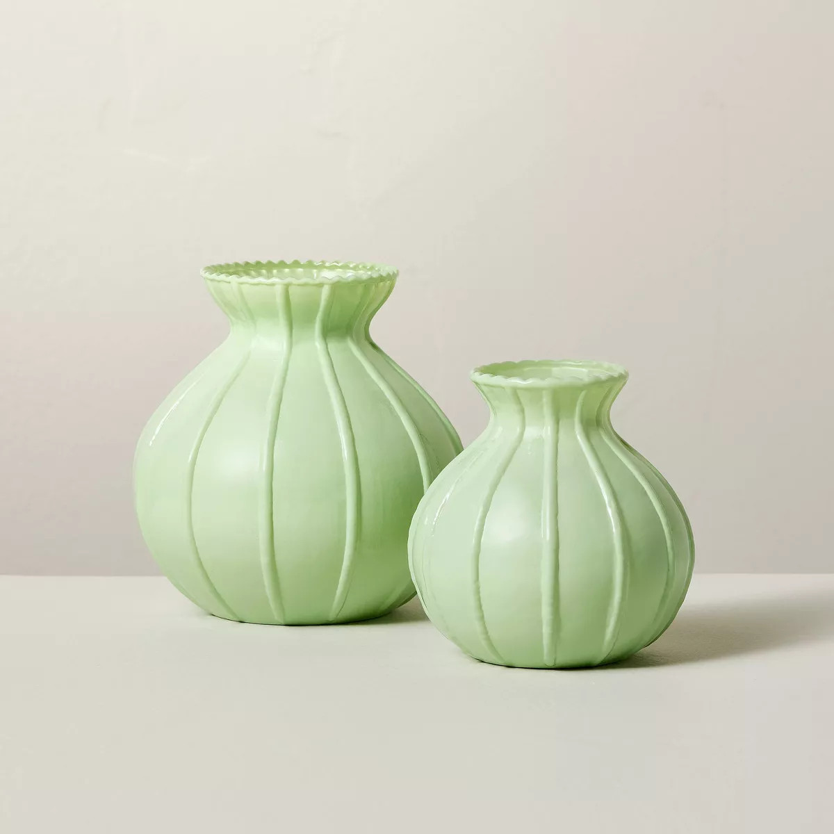 Ribbed Milk Glass Bud/Bouquet Vase Mint Green - Hearth & Hand™ with Magnolia | Target