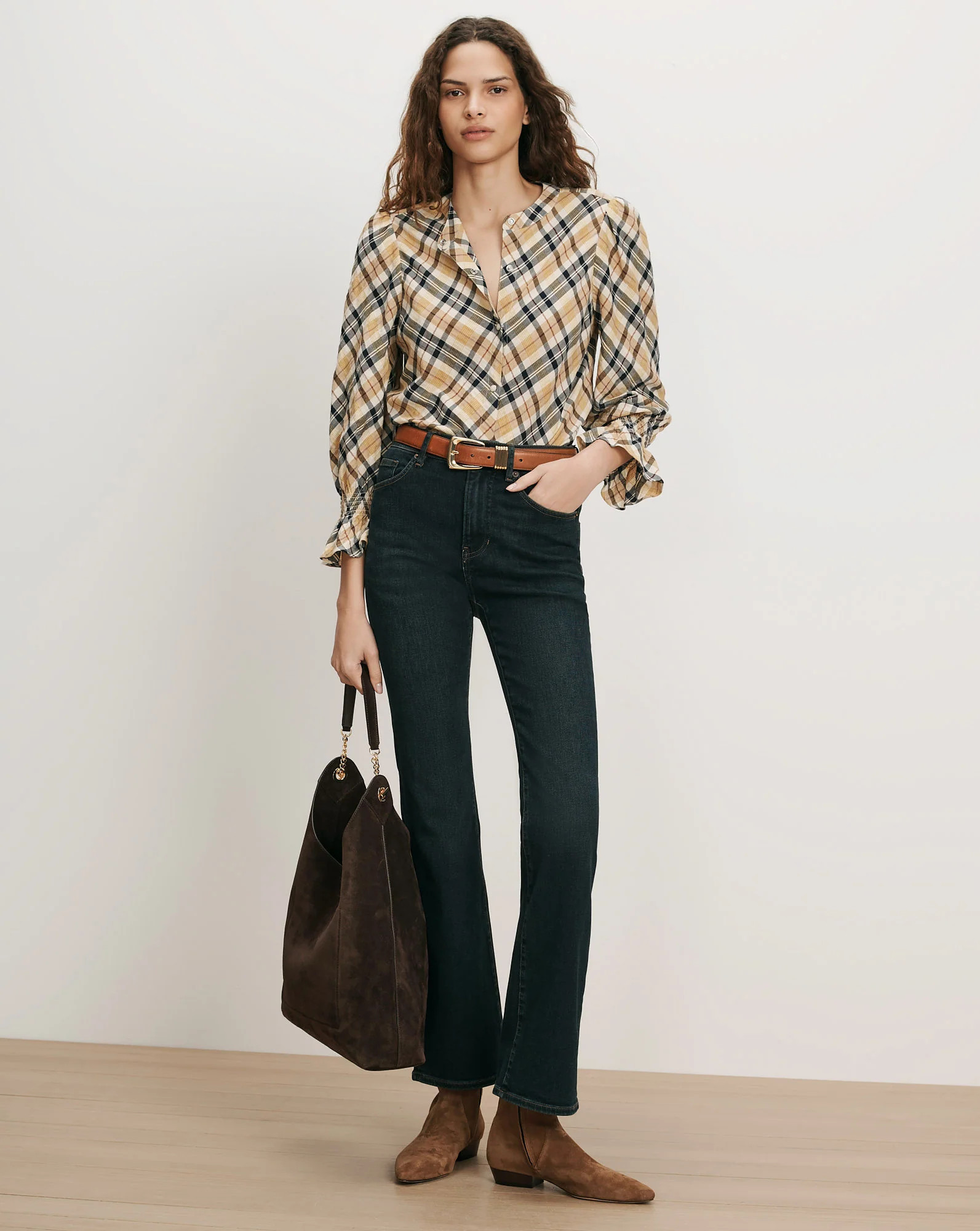 Cameron Bootcut Jean in Dark Blue | Veronica Beard | Veronica Beard