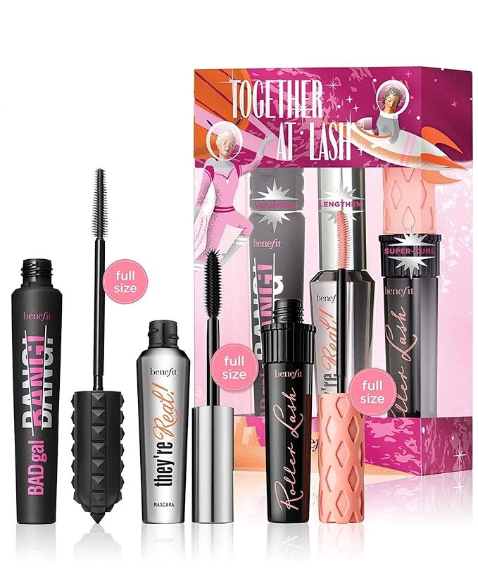 Benefit Cosmetics Mascara 3 Piece Full Size Set $72 Value They're Real Bad Girl Bang Roller Lash ... | Amazon (US)