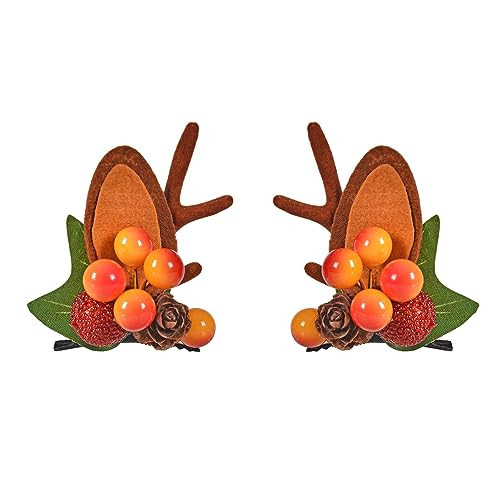Christmas Reindeer Antlers Headband Hairpins Hairbands Beauty Headdresses Pine Cone Hair Accessories Cute Reindeer Christmas Hair Clips | Amazon (US)