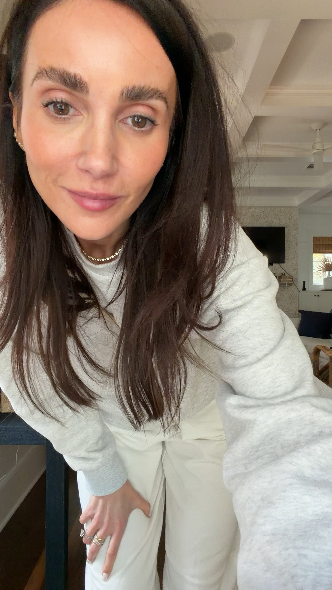 Realistic outfit when you go to the beach and it’s freezing 🥶 I’m wearing S in sweatshirt and sweatpants 

#LTKActive #LTKgrwm #LTKOver40