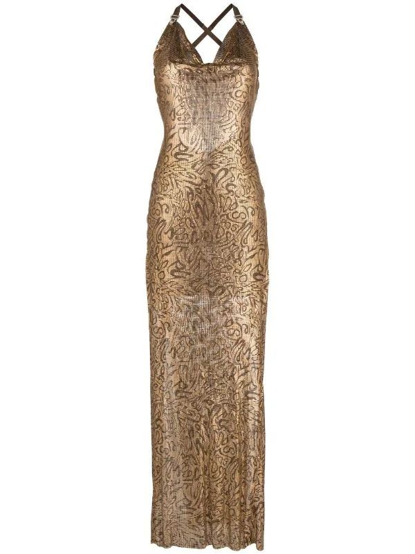 POSTER GIRL chainmail-effect Naomi Dress - Farfetch | Farfetch Global