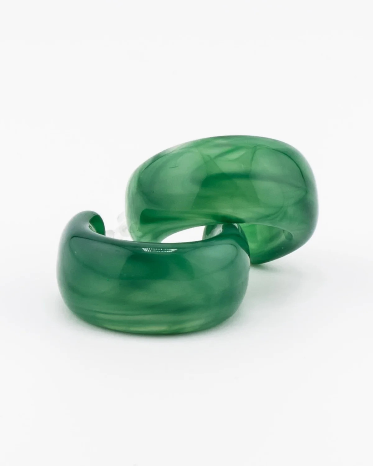 Emerald Green Acrylic Hoops | Kaleidoscope Living