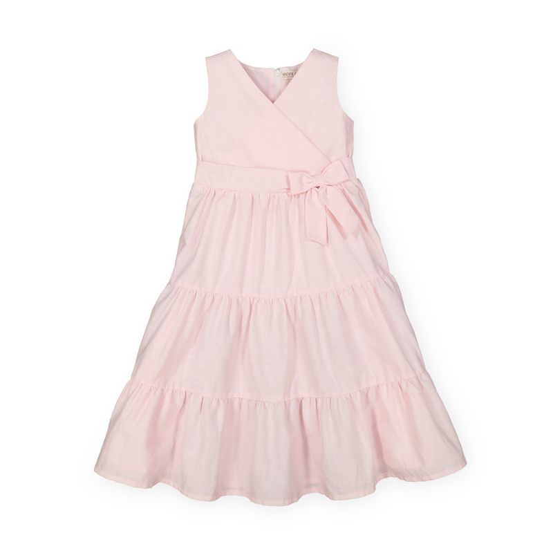 Hope & Henry Girls' Sleeveless Tiered Wrap Dress, Toddler | Target