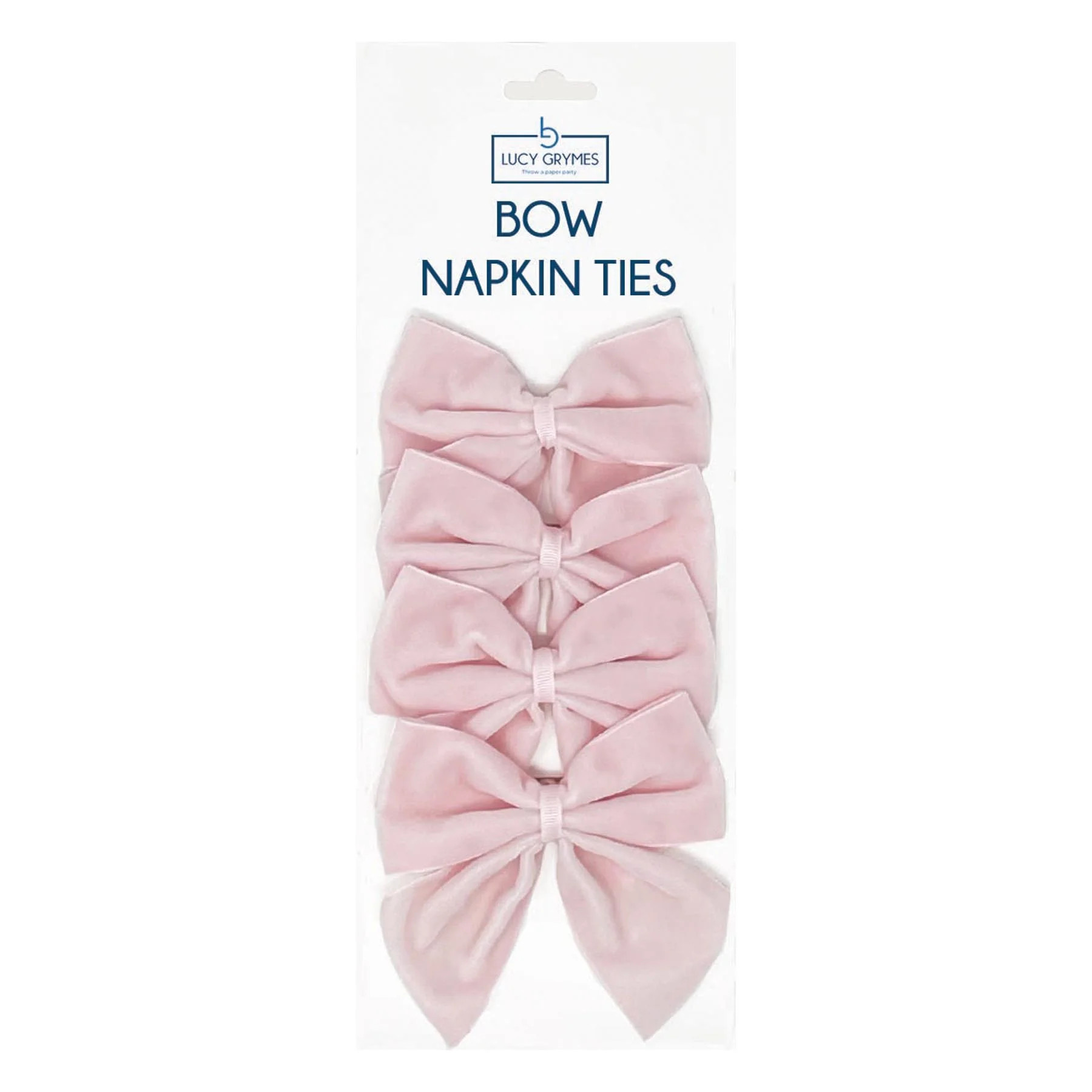 Light Pink Bow Napkin Ties | Lucy Grymes Designs