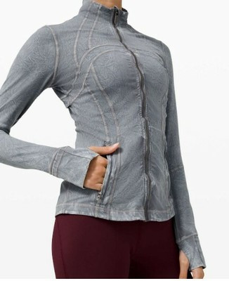 NWT Lululemon Define Jacket Ice Dye Wash Asphalt Gray Nulux Fabric Size 8 | eBay US