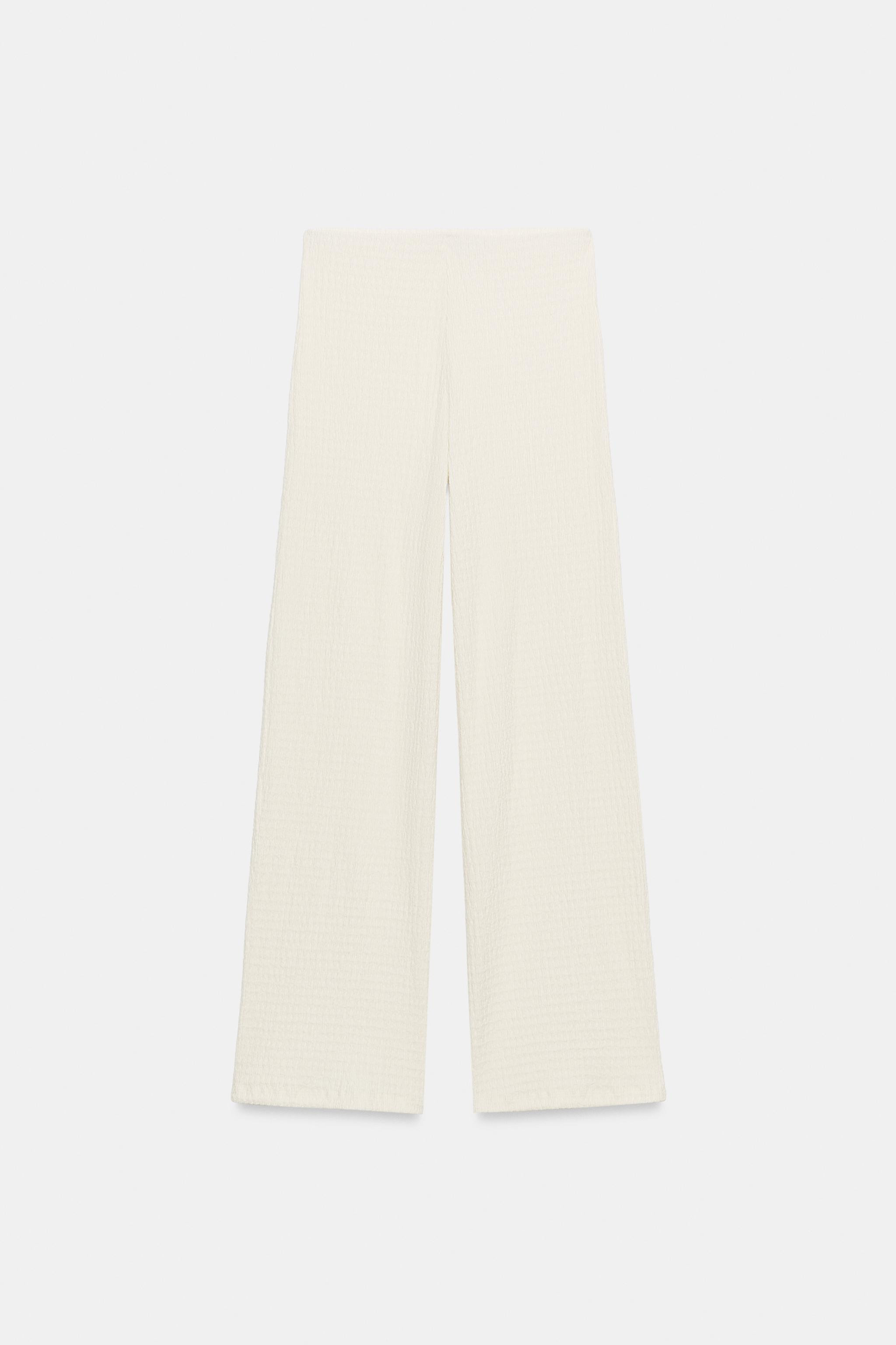 TEXTURED STRAIGHT-LEG TROUSERS | Zara UK