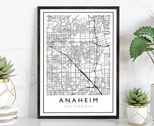 Anaheim Map, Anaheim City Road Map Poster, Anaheim California City Street Map, Modern US City Map, Home Art Decor, Office Wall Art Print - 24x36 | Amazon (US)
