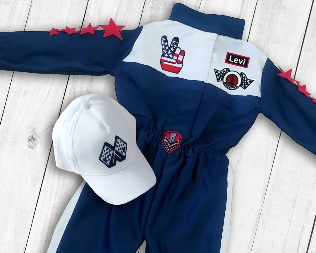 Navy Blue Race Suit Halloween Costume 1st Birthday Gift - Etsy | Etsy (US)