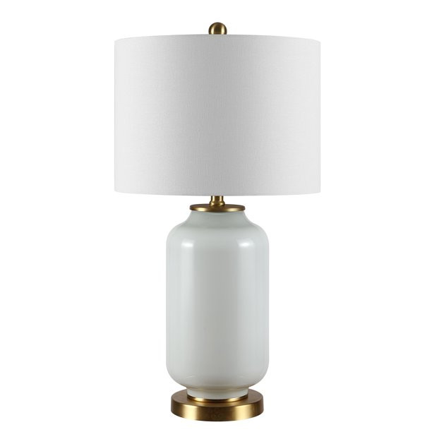 Safavieh Amaia 26 in. Mid-Century Glass Table Lamp, White - Walmart.com | Walmart (US)