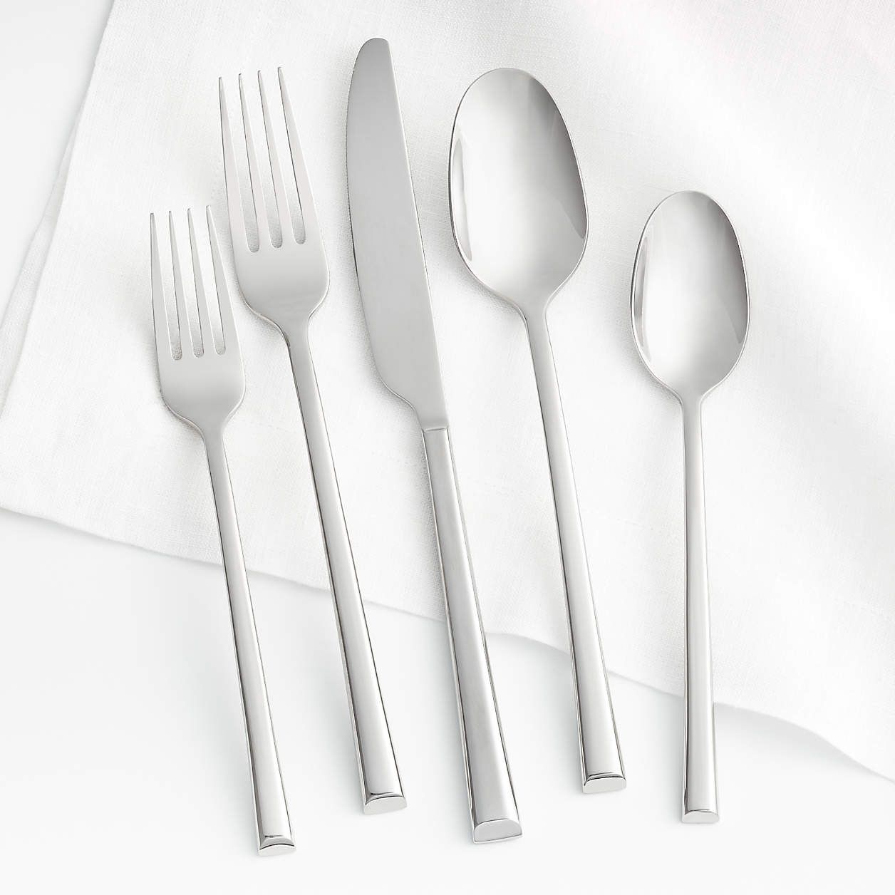 Cortland 5-Piece Flatware Place Setting | Crate and Barrel | Crate & Barrel