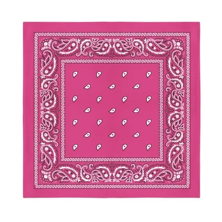 Balec Hot Pink Bandanas by Dozen 12 Pack for Women and Men (Paisley Poly Square) | Walmart (US)