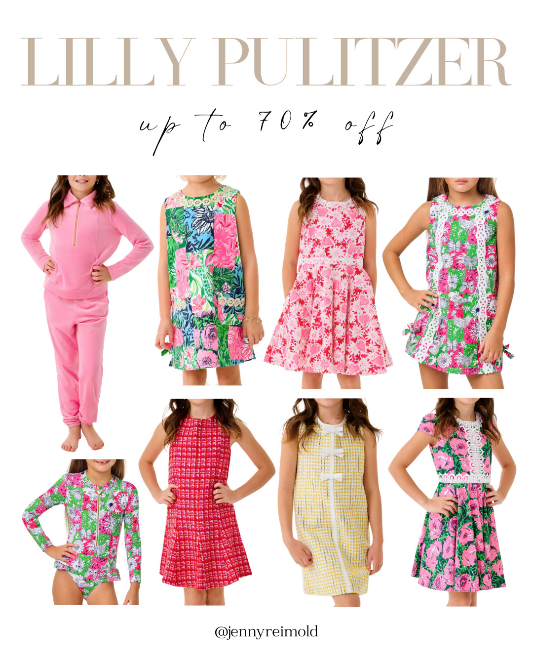 It's the last day for up to 70% off at Lilly Pulitzer! Here are some cute girls dresses, sweat suits, and swim suits. 

 