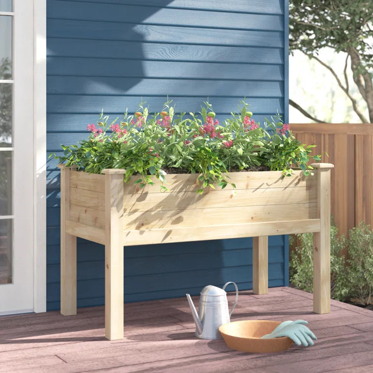 Elick Wood Elevated Planter | Wayfair Professional