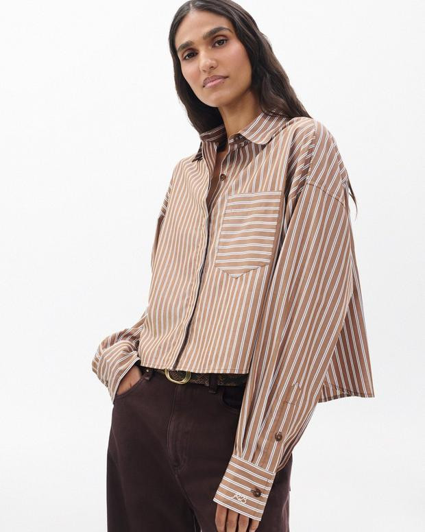 Marin Cropped Striped Shirt | rag & bone