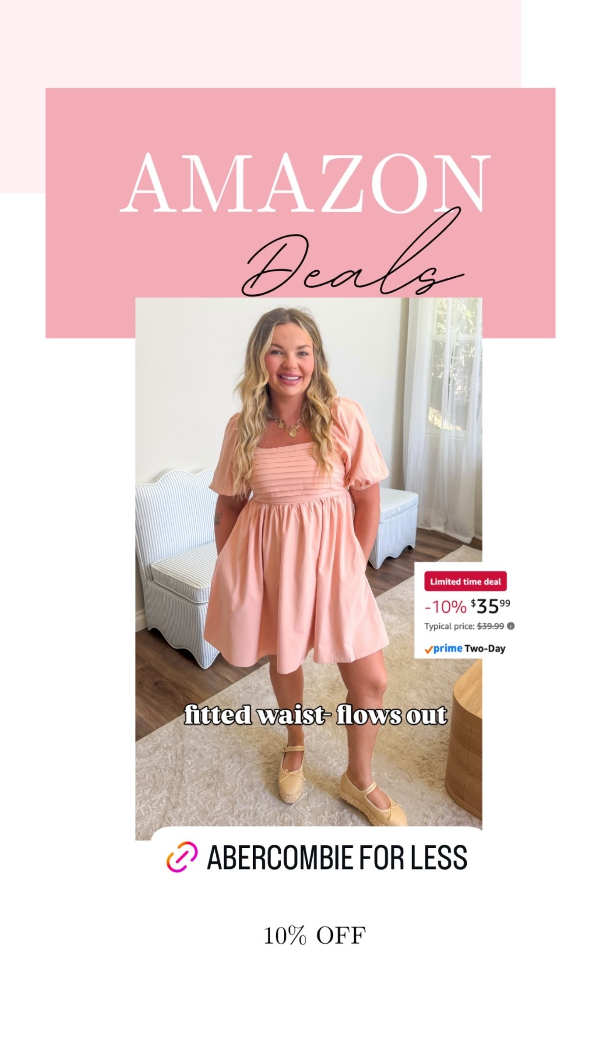 Cute Abercrombie style puff sleeve mini dress on Deal!

#LTKMidsize #LTKSeasonal #LTKSaleAlert