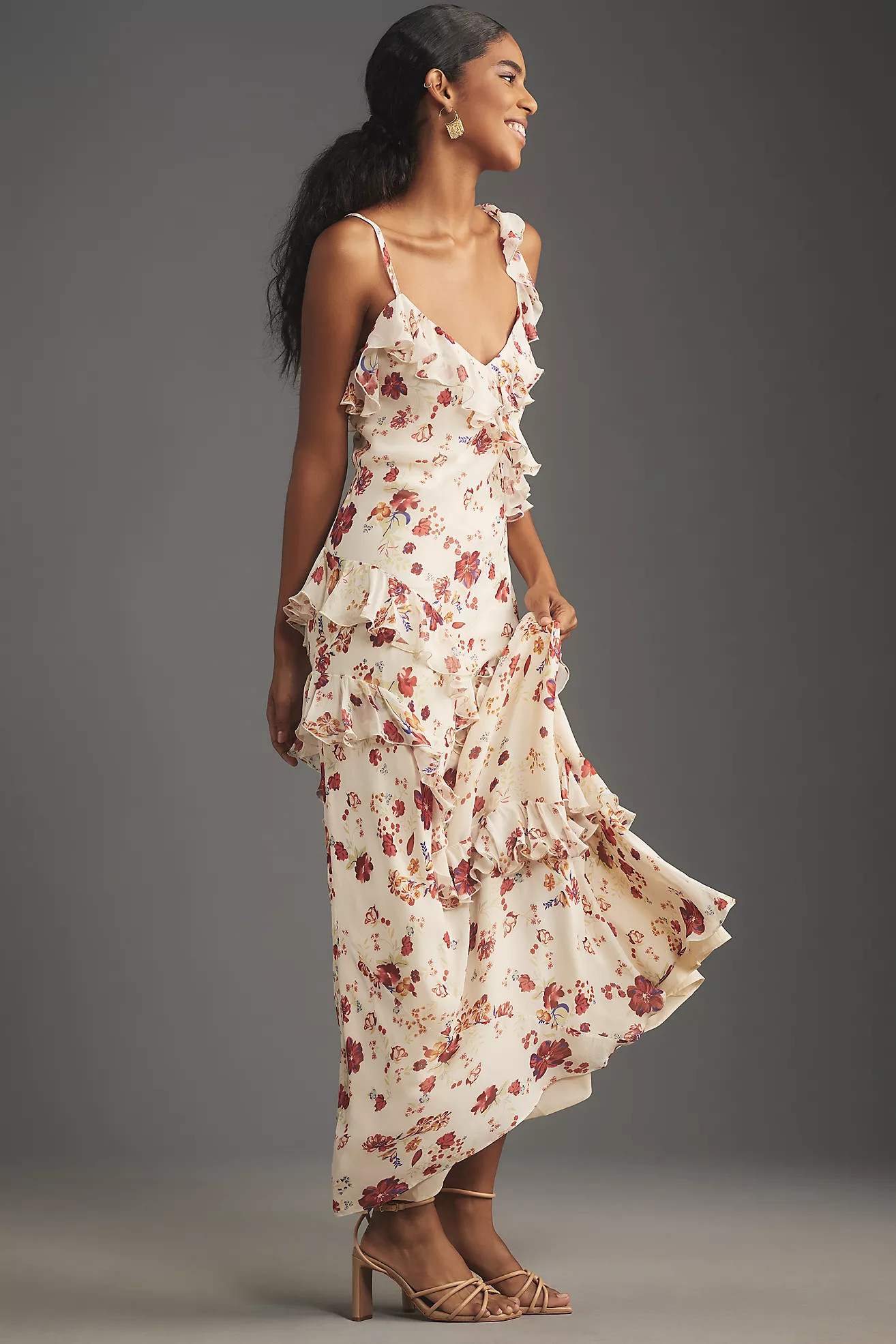Let Me Be Sleeveless Ruffle Maxi Dress | Anthropologie (US)