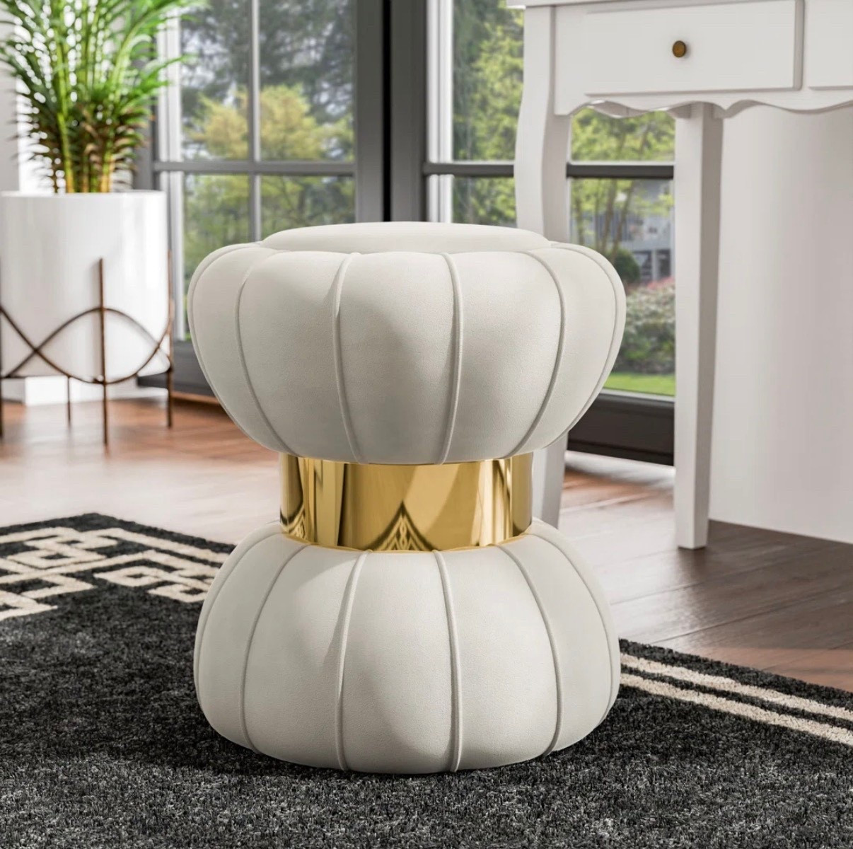 One of my faves 🤍
This ottoman = instant upgrade ✨
Soft, structured, and that gold detail? Perfect.

#LTKHome #LTKU #LTKSaleAlert
