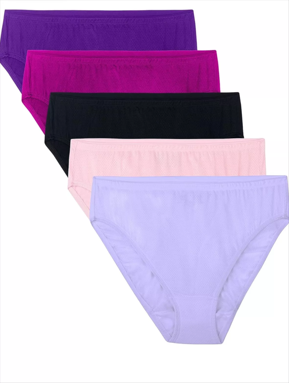 Bolivelan Womens Mid-Rise Seamless Thongs Comfy Underwear G-Strings Panties