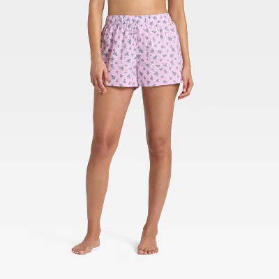 Women's Boxer Pajama Shorts - Wild Fable™ Purple Floral XXS | Target