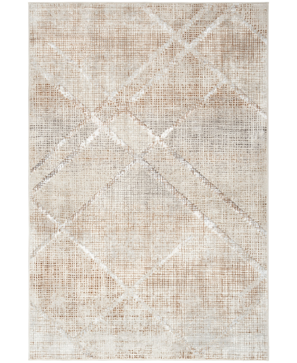 Inspire Me! Home Decor Iliana ILI03 7'10"x9'10" Area Rug - Gray/Mocha | Macy's
