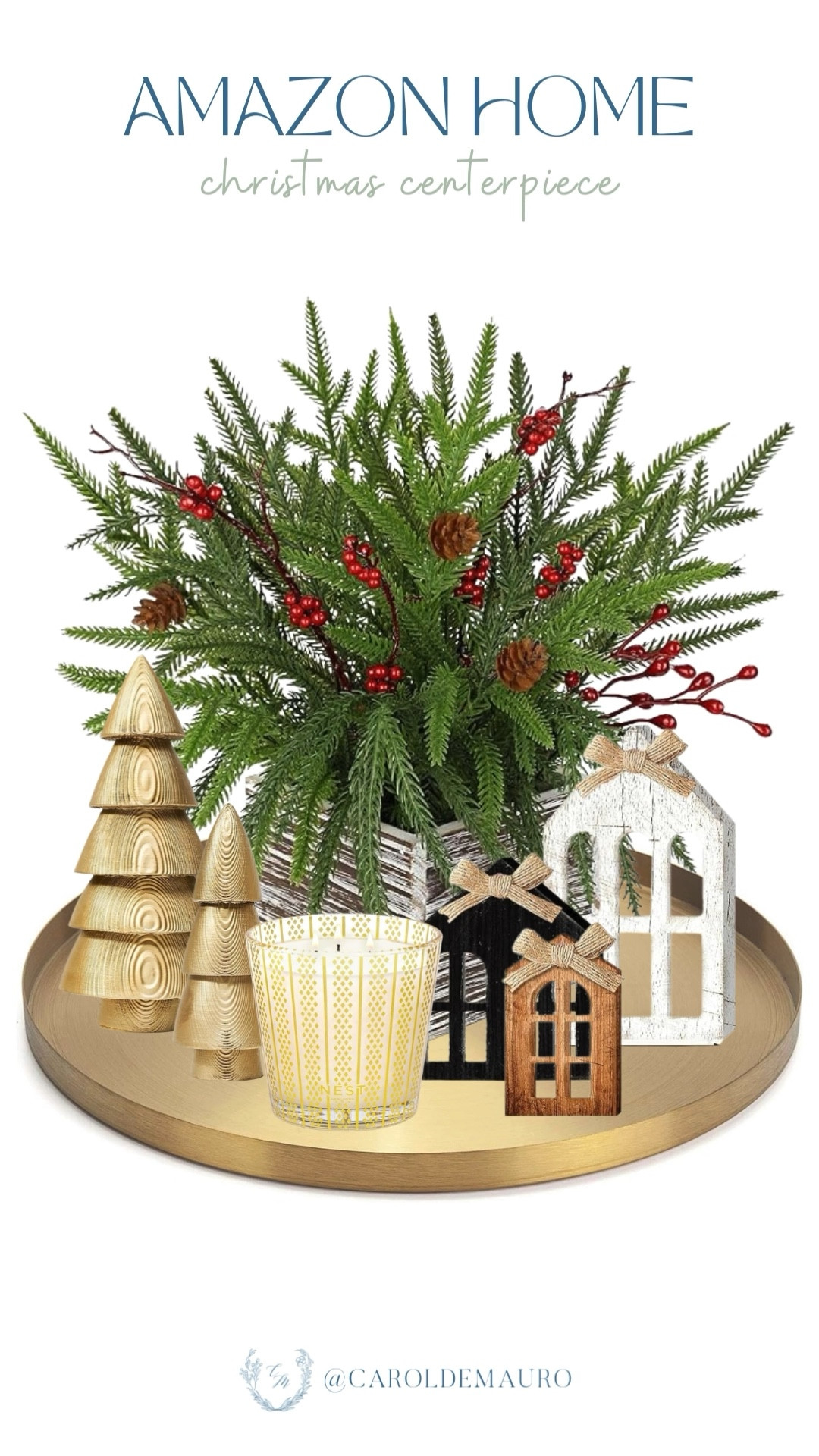 All you'll want for Christmas is... this stunning centerpiece! Shop the look from Amazon Home and create your own holiday magic right now.

table centerpiece, entryway decor, living room inspo, winter vibes, holiday season, faux greenery, wooden accents, festive candles

#LTKFindsUnder50 #LTKHome #LTKSeasonal