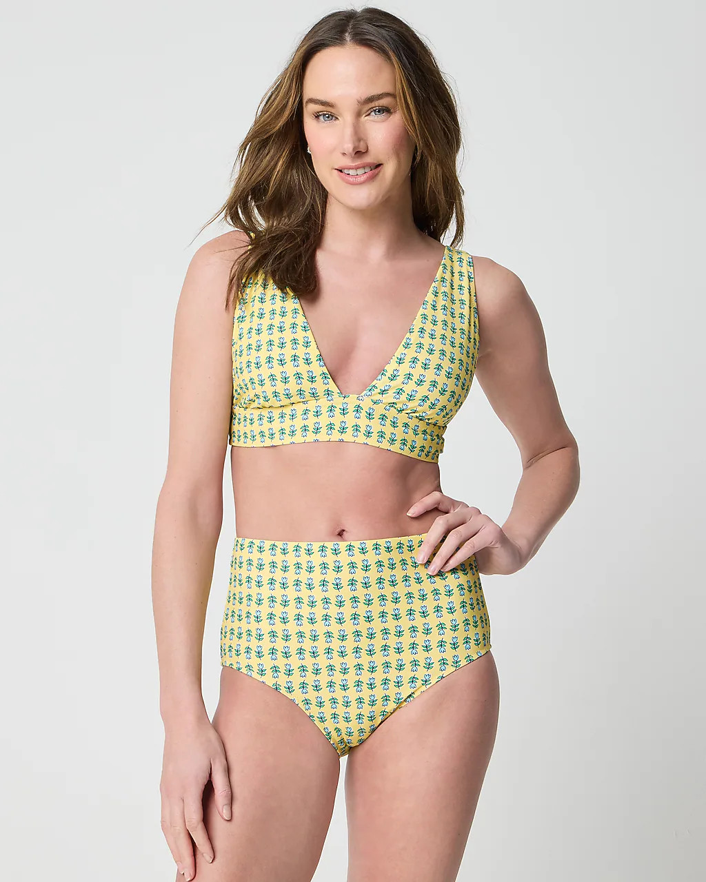 Printed high-waisted bikini bottom | J.Crew Factory
