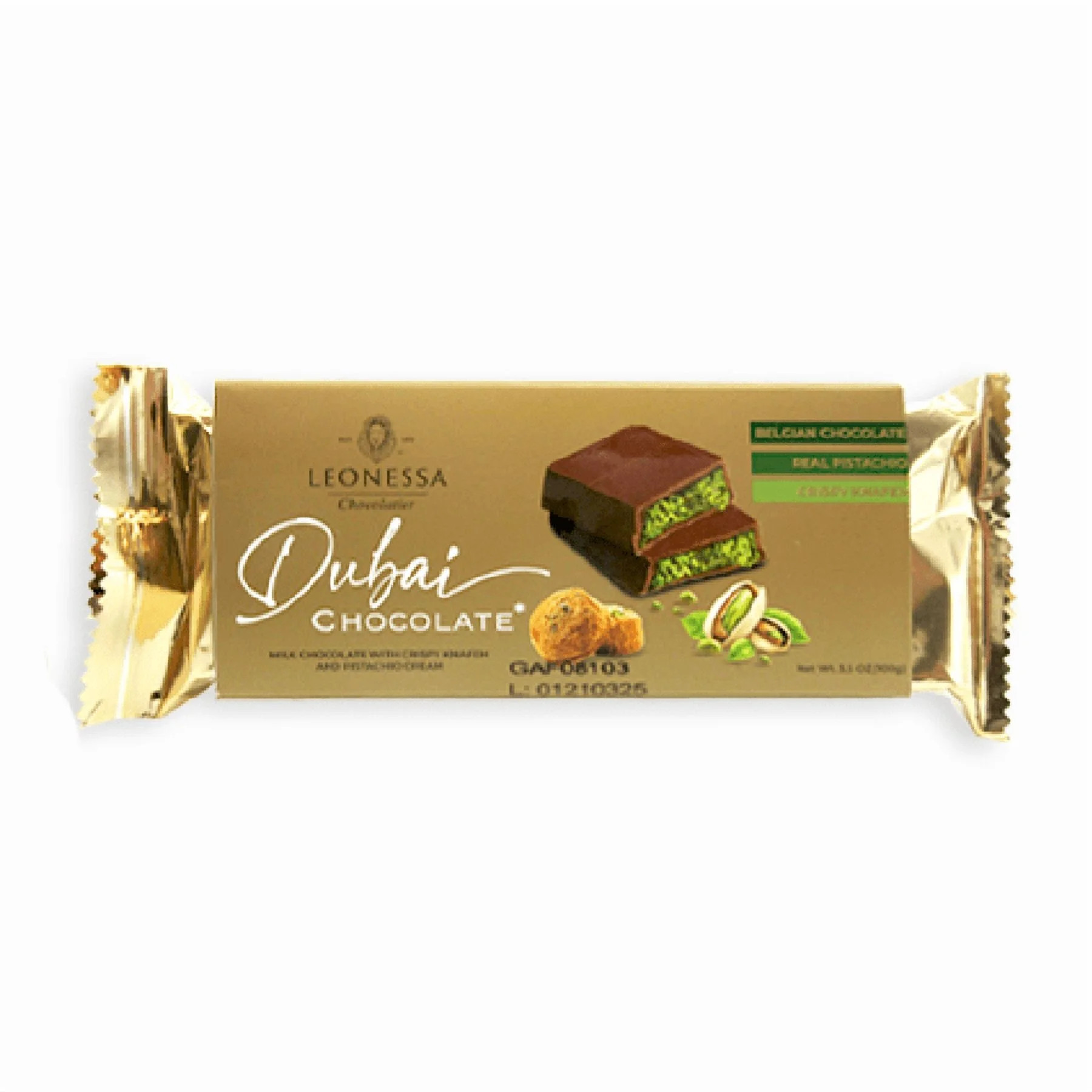 Leonessa Chocolatier Dubai Chocolate Bar - 3.5 Oz | Walmart (US)