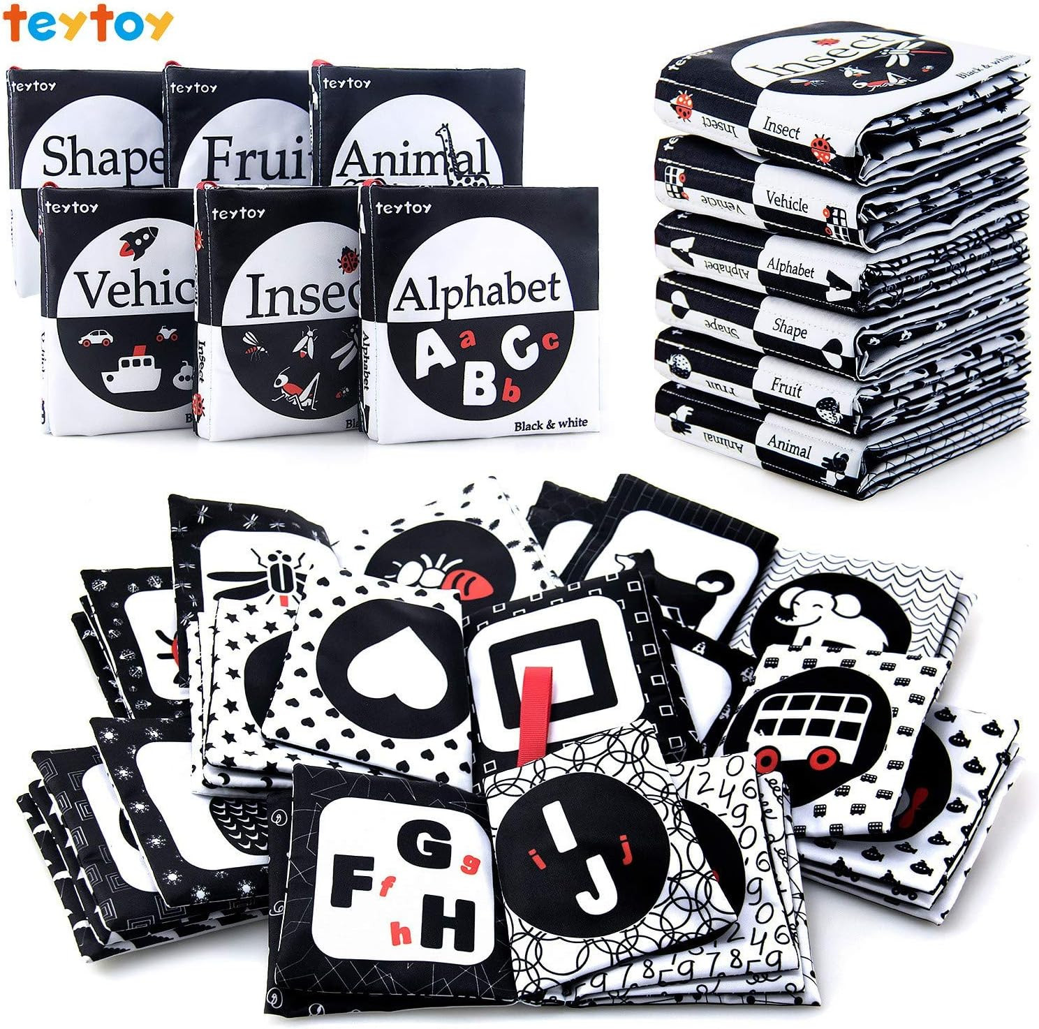 Black and White Baby Book Baby Sensory Toys High Contrast Sensory Books First Book Newborn Toys E... | Amazon (UK)