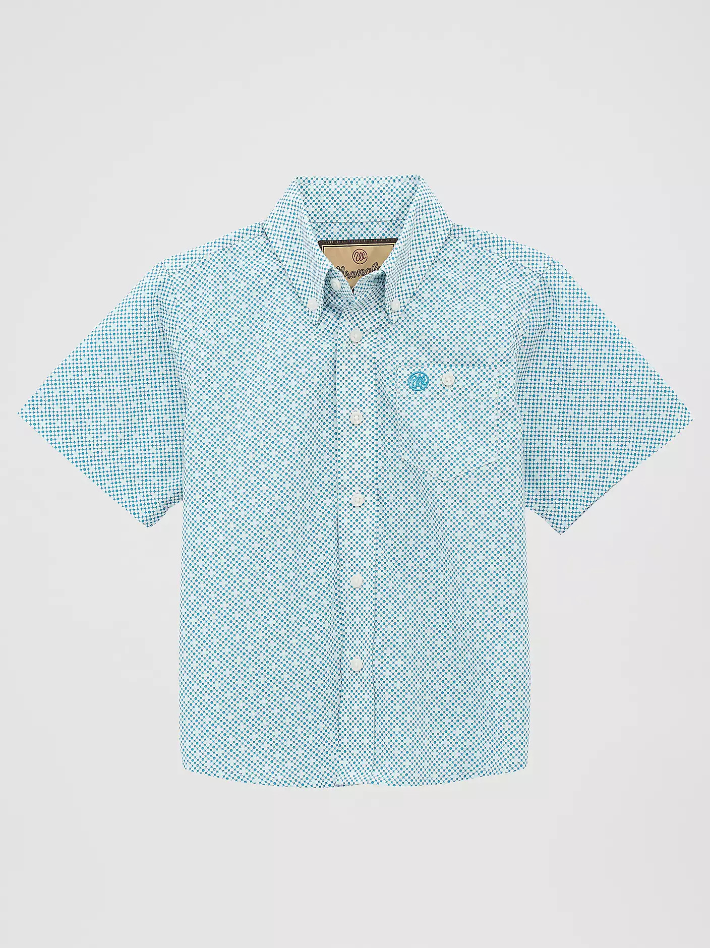 Boy's Classic Short Sleeve Button-Down Print Shirt | Wrangler