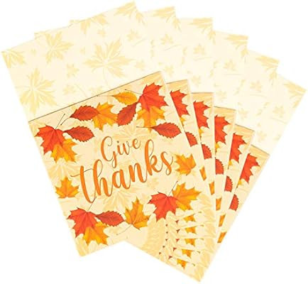 12 Pcs Fall Leaves Thanksgiving Silverware Utensil Cutlery Holders for Thanksgiving Dinner Party | Amazon (US)