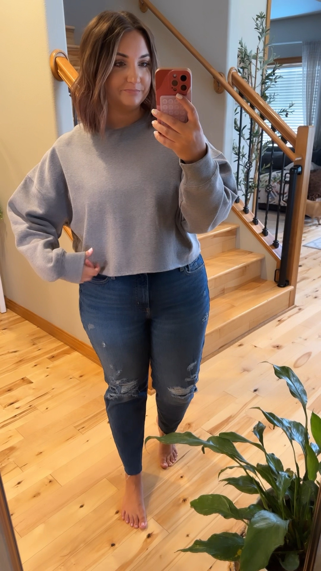 Cropped crewneck sweater 

#LTKSeasonal #LTKunder50 #LTKBacktoSchool