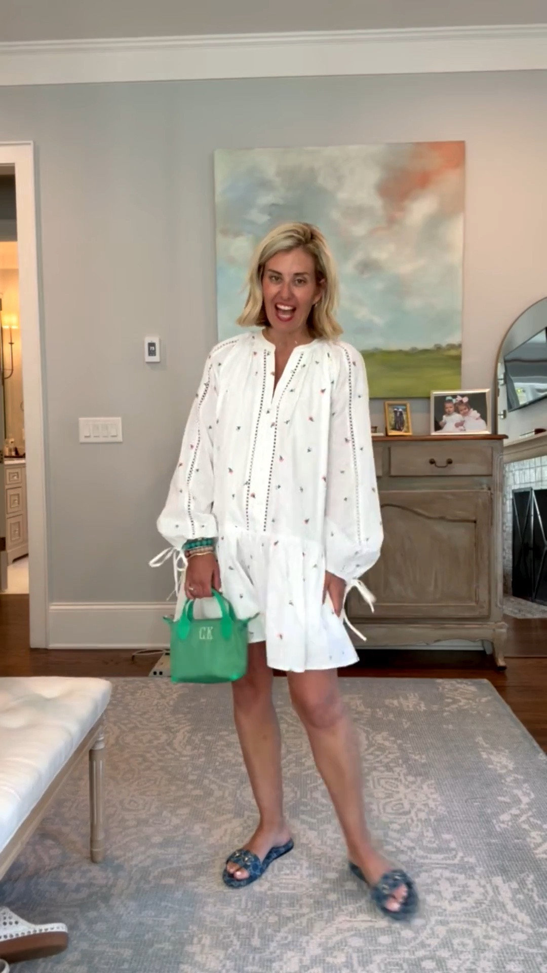 Oh how I love a drop waist on a dress! Obsessed with the embroidery on this one. I’m in a small but could size down to an xs. 
*Use my code MIXANDMATCH20 at Petal & Pup 


#LTKOver40 #LTKmomlife #LTKPetite