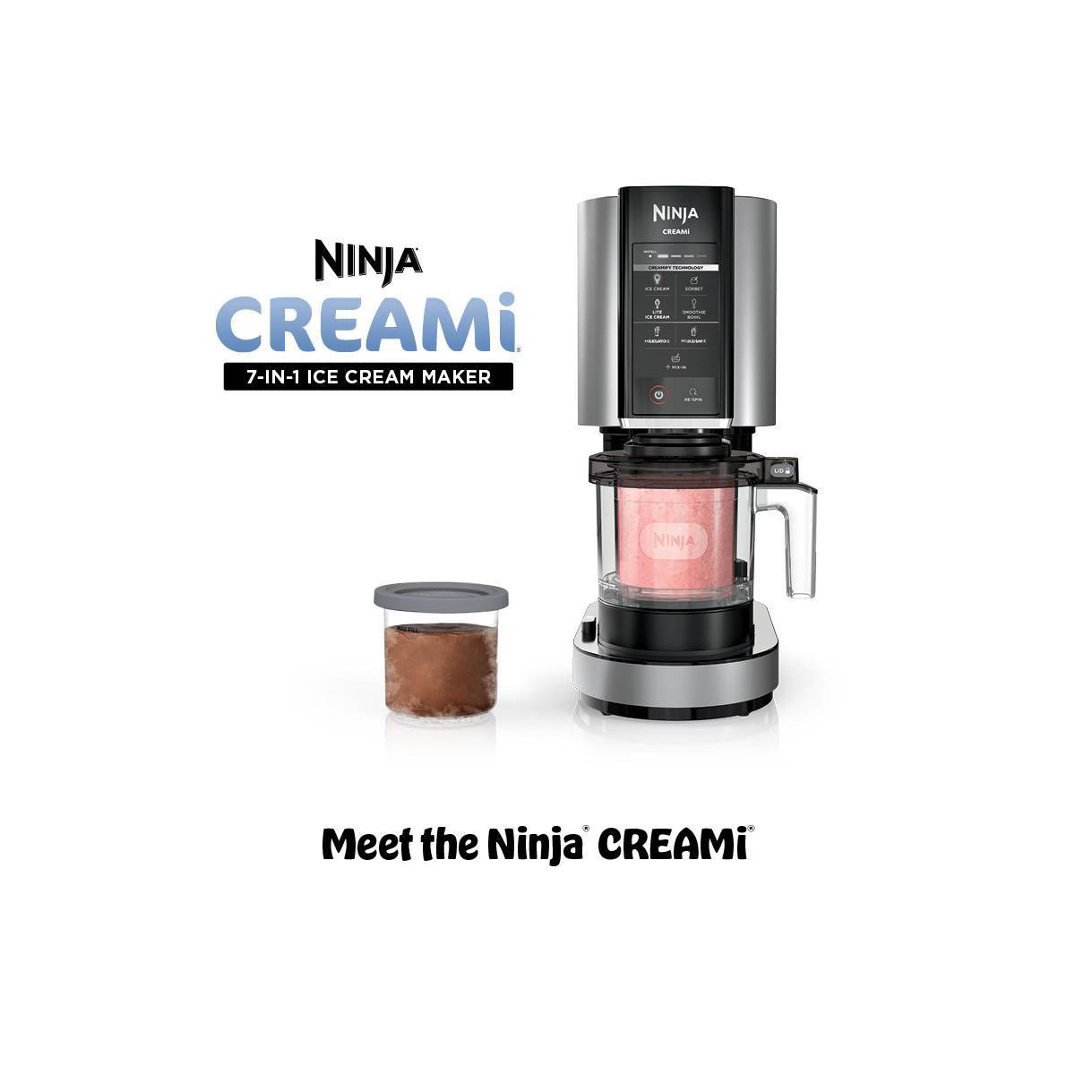 Ninja 0.5qt CREAMi Stainless Steel Ice Cream, Gelato and Sorbet Maker, 7 One-Touch Programs NC301... | Target