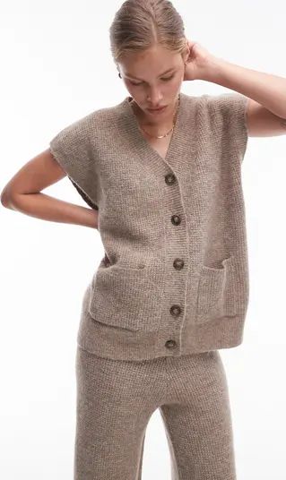 Topshop Thermal Stitch Sweater Vest | Nordstrom | Nordstrom