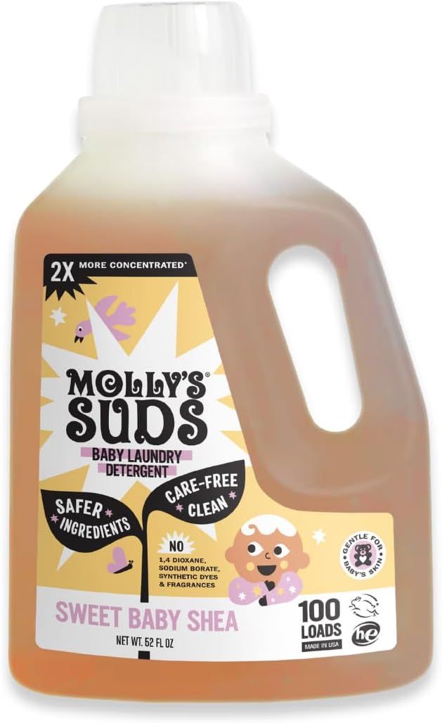 Molly's Suds Baby Liquid Laundry Detergent | Removes Formula, Poop & Spit-Up Stains | Extra Gentl... | Amazon (US)