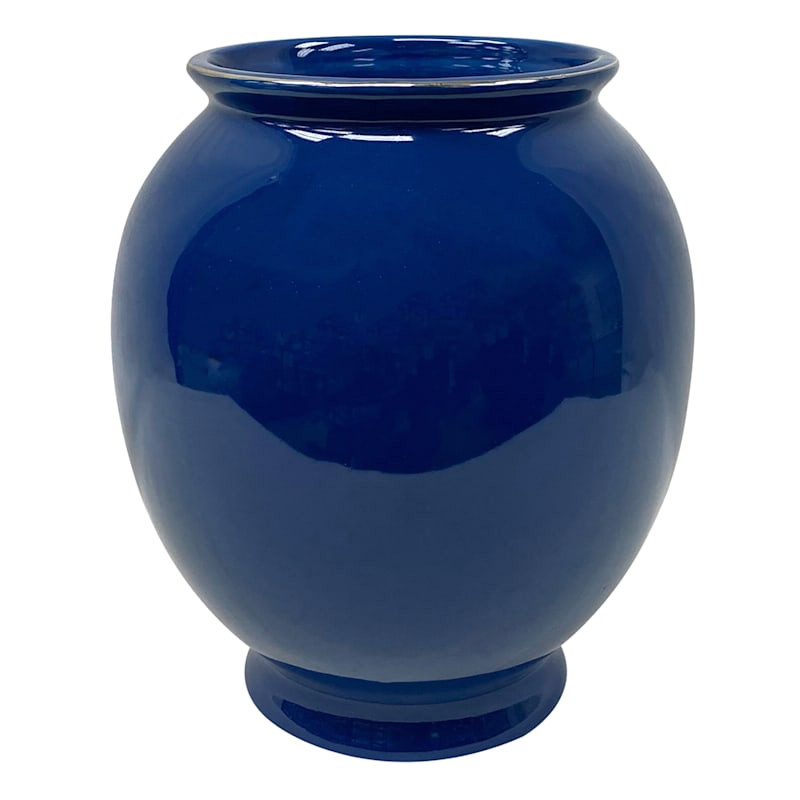 Blue Ceramic Vase, 8" | At Home