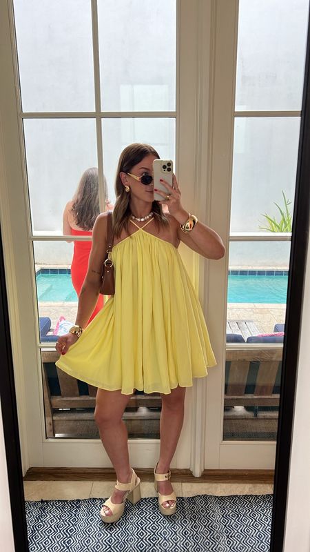 5/19/24 Summer dress outfit 🫶🏼 Summer dress, summer dresses, summer dress outfit, yellow dress, yellow dress outfit, summer heels, summer shoes, summer fashion 2024, summer outfits 