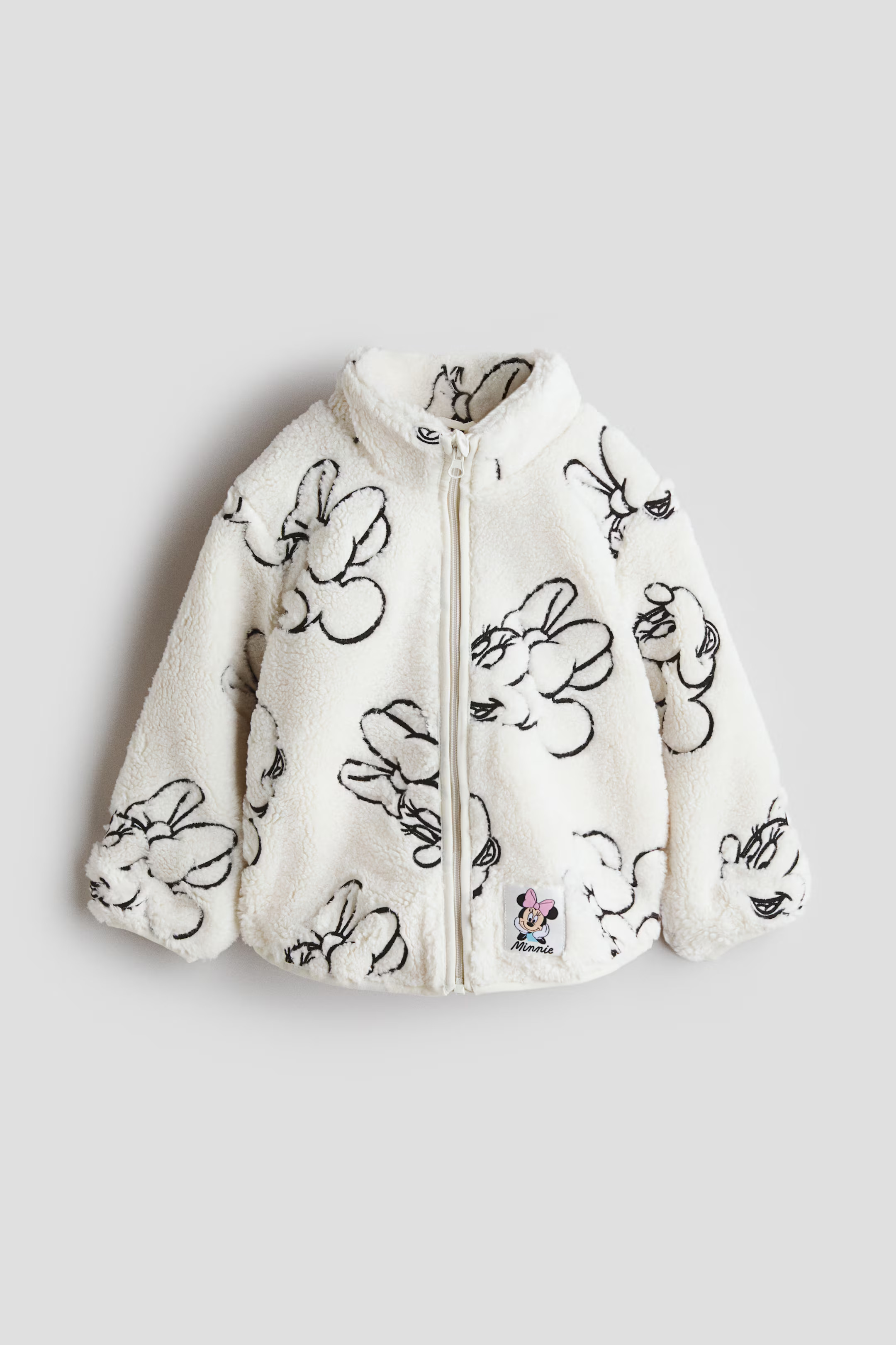 Embroidered-Motif Teddy Fleece Jacket | H&M (US + CA)