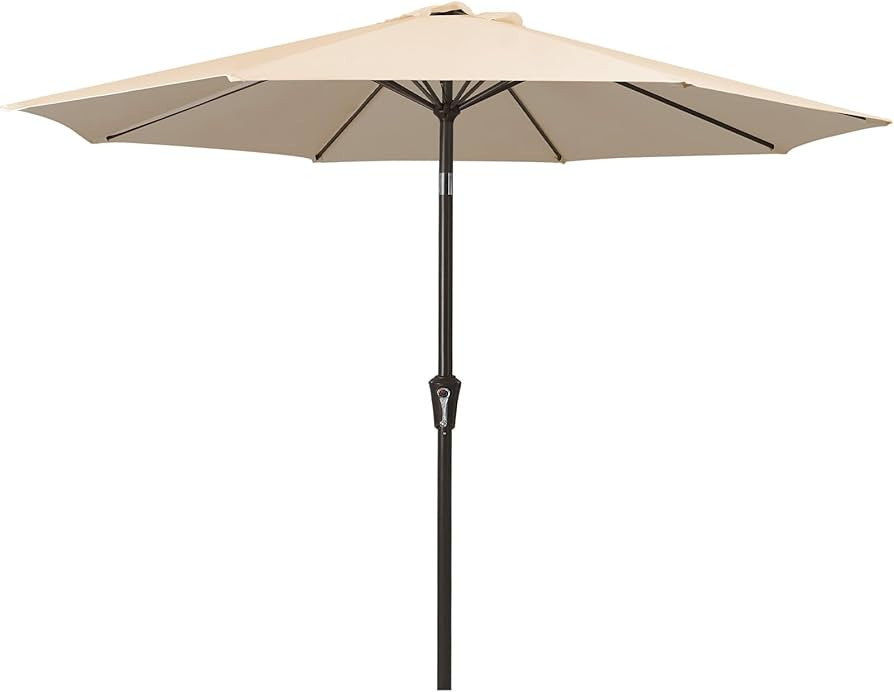 MEWAY 9ft Patio Umbrella Outdoor Table Umbrellas with Push Button Tilt and Crank, Market Umbrella... | Amazon (US)