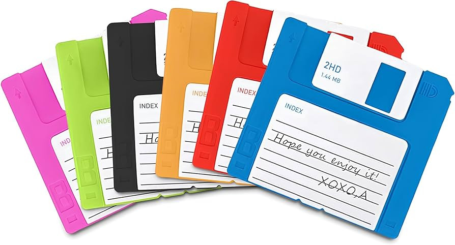 6 Pcs Silicone Floppy Disk Coaster - 6 Bright Colors Pack of 3.54x3.54x0.2 Funny Coasters for Adu... | Amazon (US)