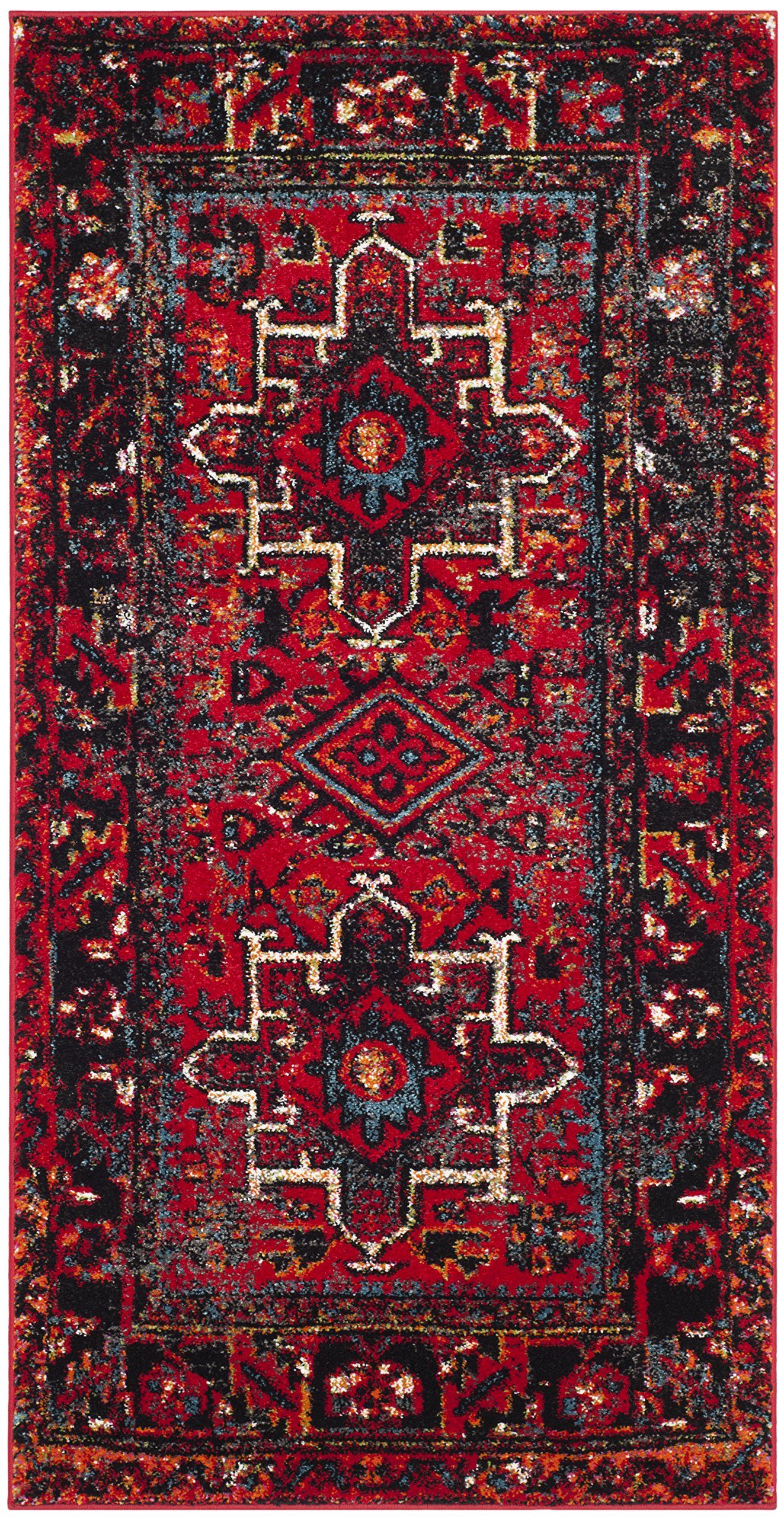 Safavieh Vintage Hamadan Collection VTH211A Antiqued Oriental Red and Multi Area Rug (2'7" x 5') | Amazon (US)