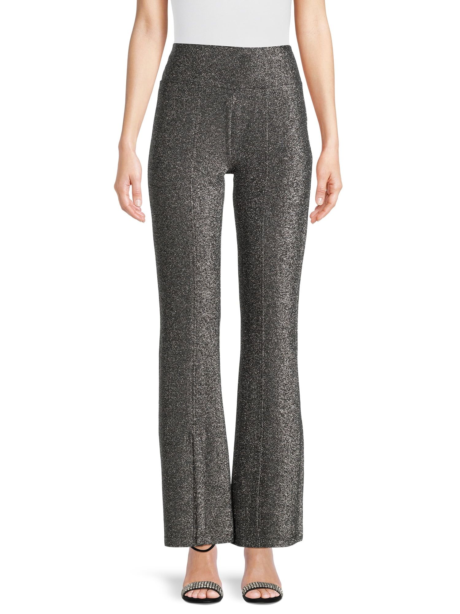 Madden NYC Women's Metallic Pants, 31” Inseam, Sizes XS-XXXL | Walmart (US)