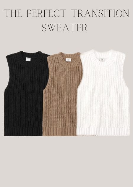 The fall transition sweater you need!
Currently on sale
Runs tts
Pre fall, pre fall outfit, fall outfit, sleeveless sweater, neutral outfit, cute neutrals, cute neutral sweater, easy style, minimal style, teacher style, back to school, back to school outfit 

#LTKBacktoSchool #LTKunder50 #LTKsalealert