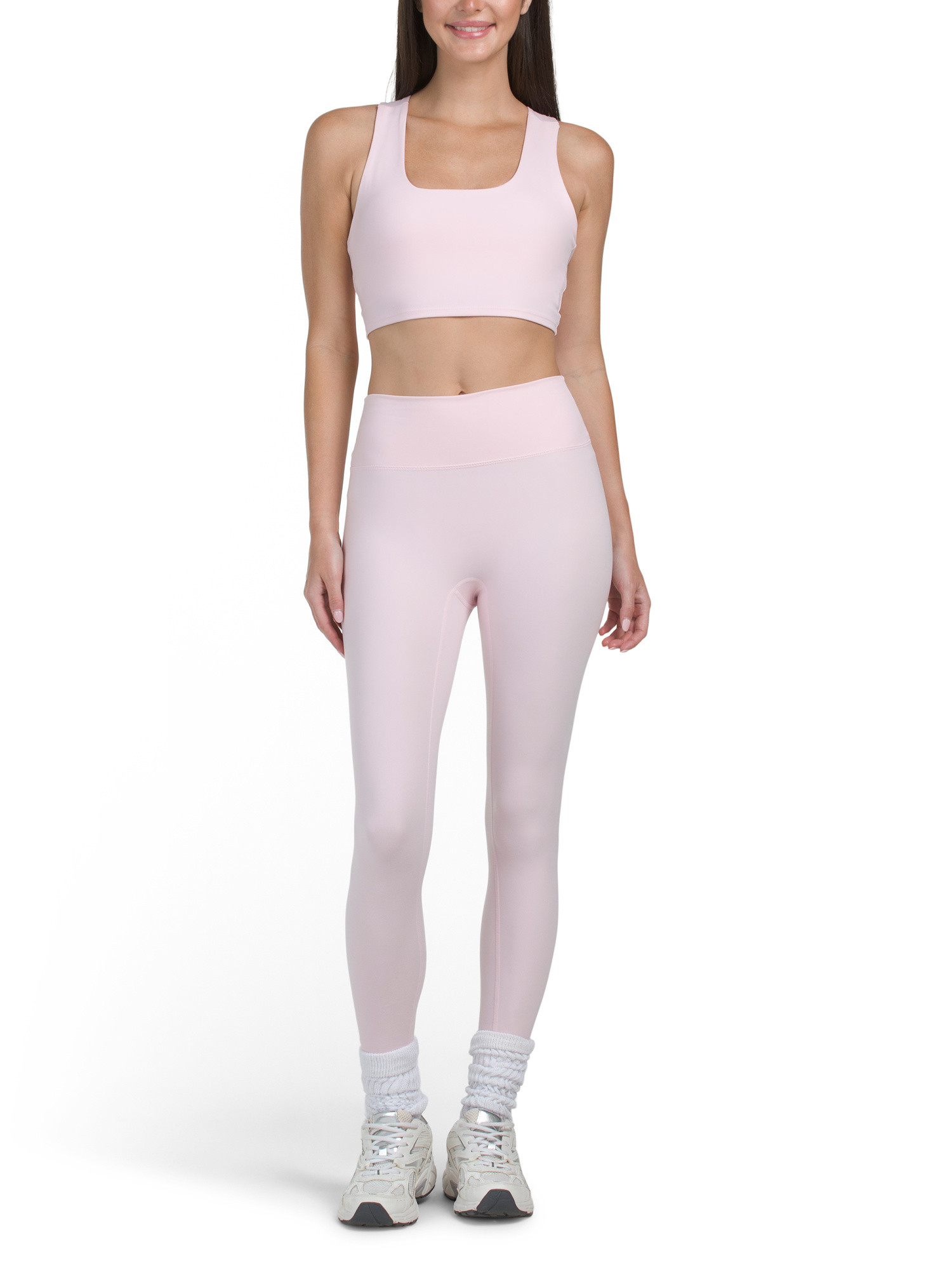 2pc Square Neck Bra Top And Leggings Set | TJ Maxx